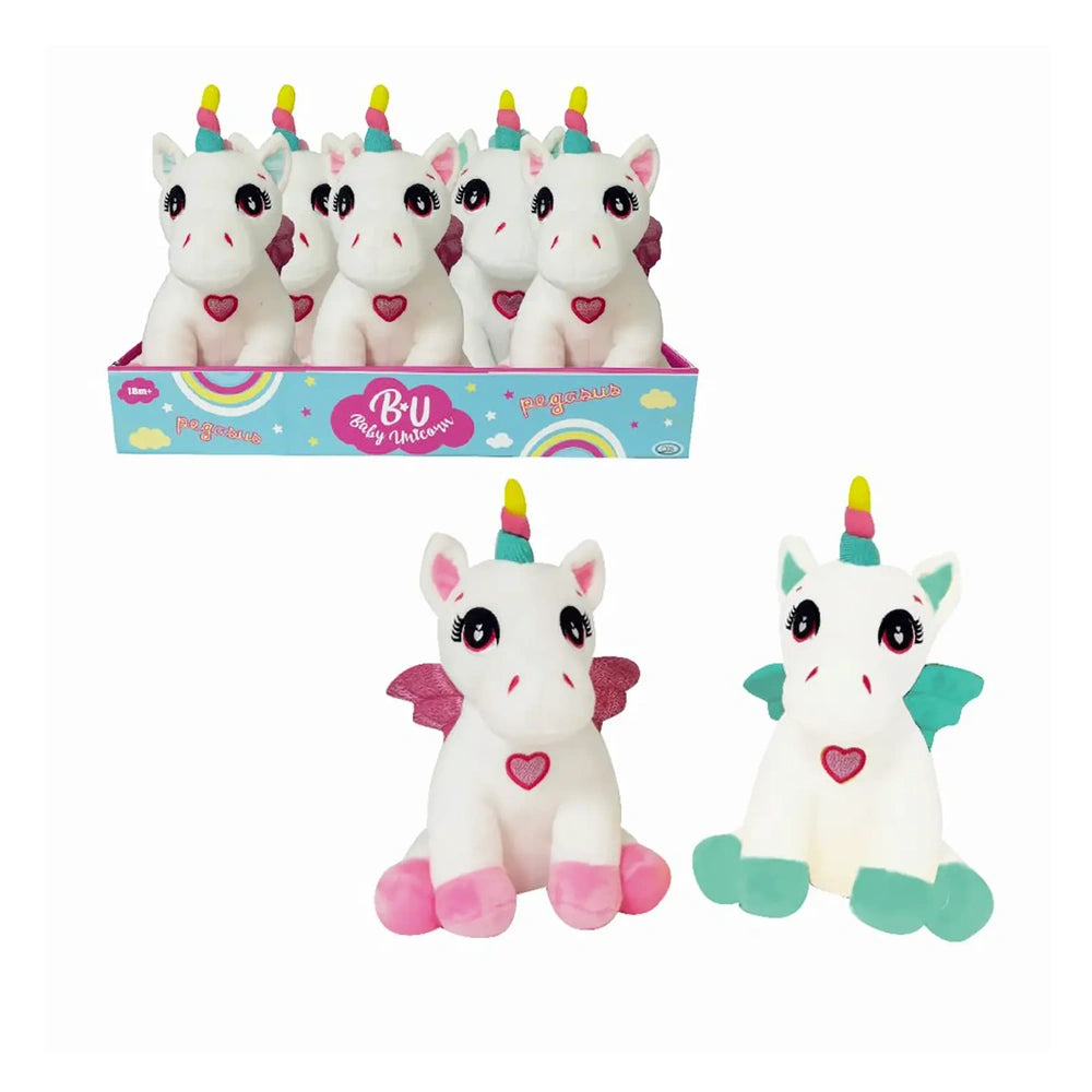ODS - Stuffed Animals - Unicorn and Pegasus Plush Toy - 25cm - 18M+ - Magical Gift
