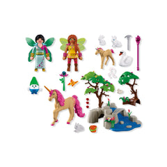 PLAYMOBIL - Fairies' Day Trip - Toy Playsets - Age +4 - Unicorn Playset 72067 - 80772067