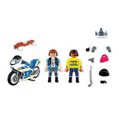 PLAYMOBIL - Motorfiets Achtervolging - City Action - +4 - Speelsets - 72079 - 80772079