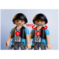 PLAYMOBIL - Motorfiets Achtervolging - City Action - +4 - Speelsets - 72079 - 80772079