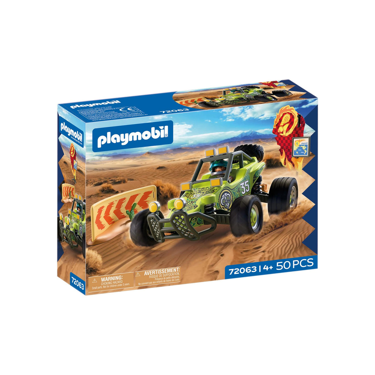 PLAYMOBIL - Offroad Buggy - Toy Playsets - Age +4 - Adventure - 72063 - 80772063