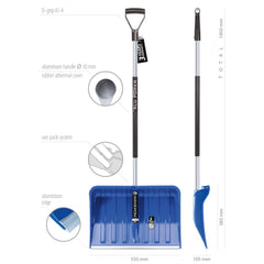 PROSPERPLAST - Alpinus Alutube Shovel Blue - Outdoor Play Equipment
