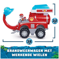 Paw Patrol Jungle Pups Marshall Elephant Firetruck with Projectile Launcher Toy Truck with Action Figure