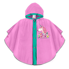 Perletti - Ponchos - Magische Eenhoorn Regenponcho - Reflecterend - 3-6 Jaar