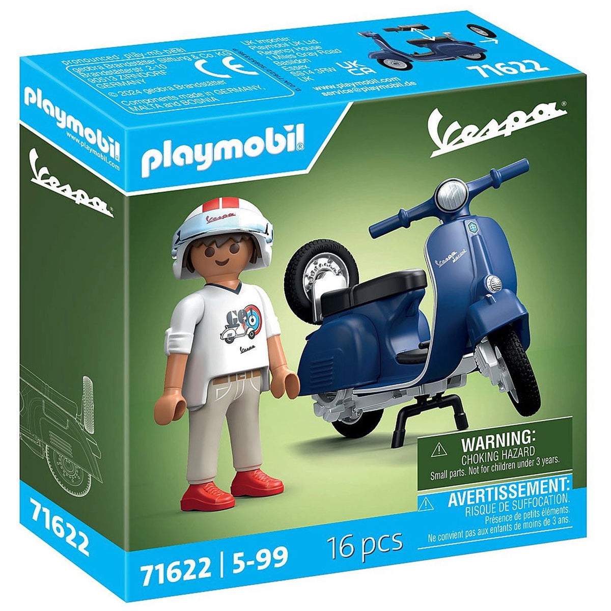 Playmobil 1969 Vespa 150 Sprint Veloce Blue - 71622