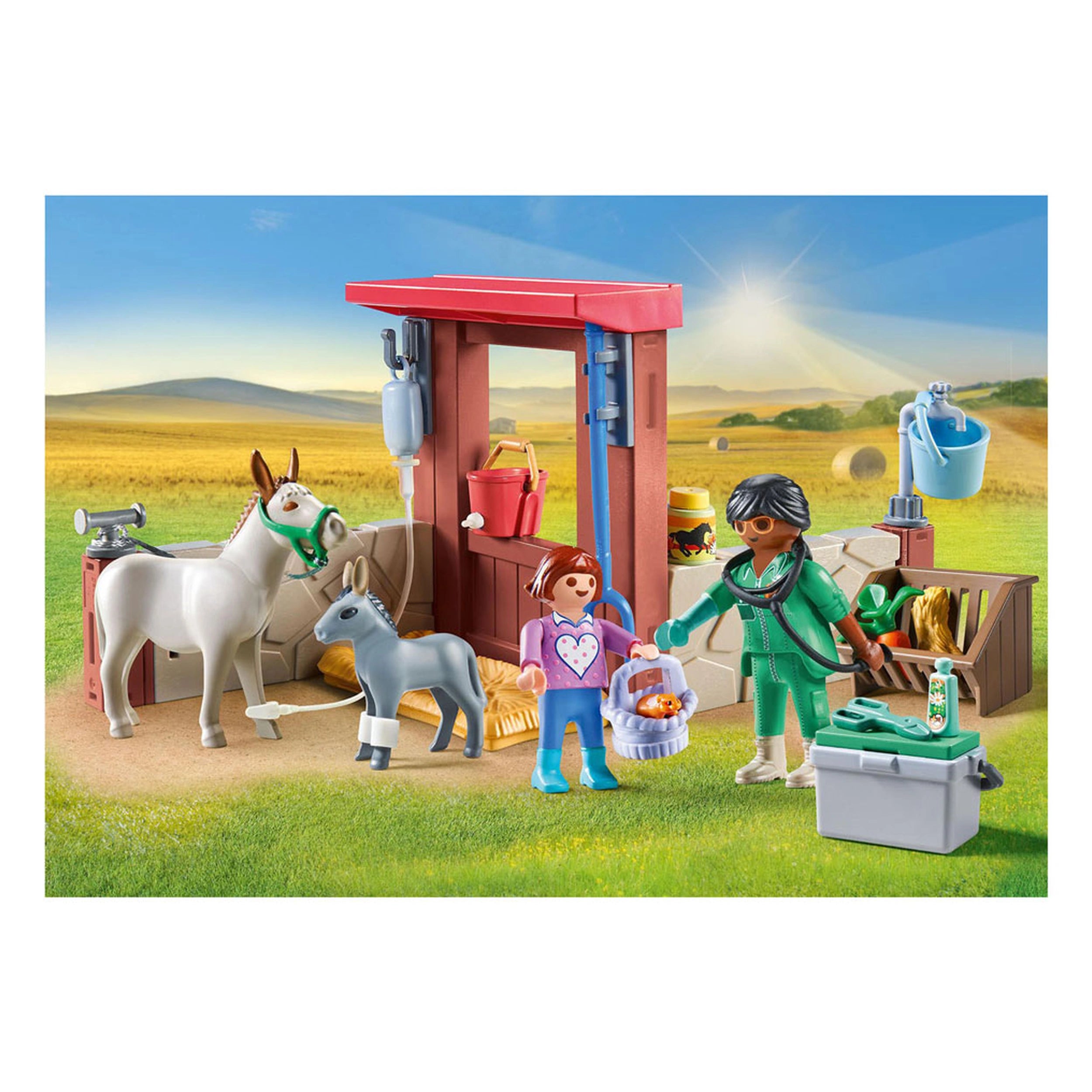 Playmobil Country Farm Veterinarian With The Donkeys - 71471