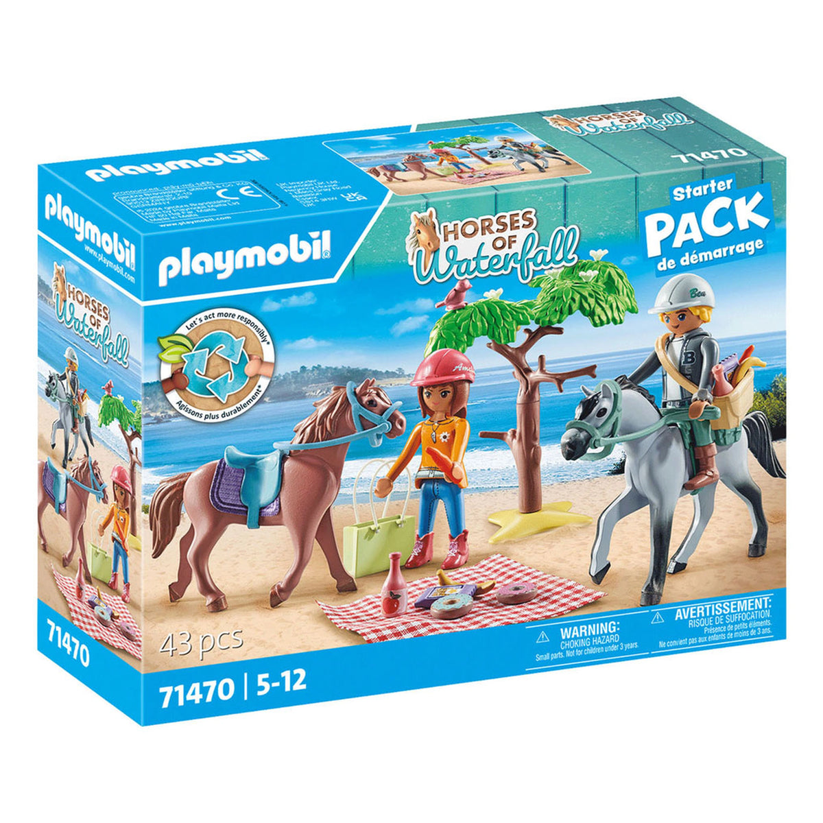 Playmobil Country Horse Riding To The Beach With Amelia And Ben - 71470