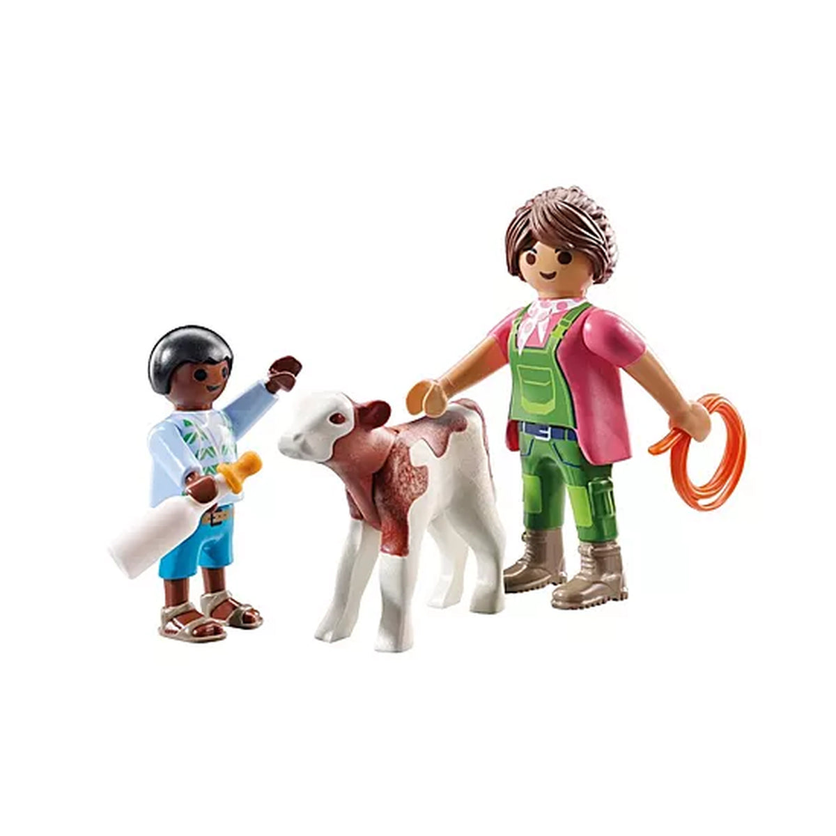 Playmobil - DuoPack-Boer-met-Kalf - Speelgoed-Speelsets
