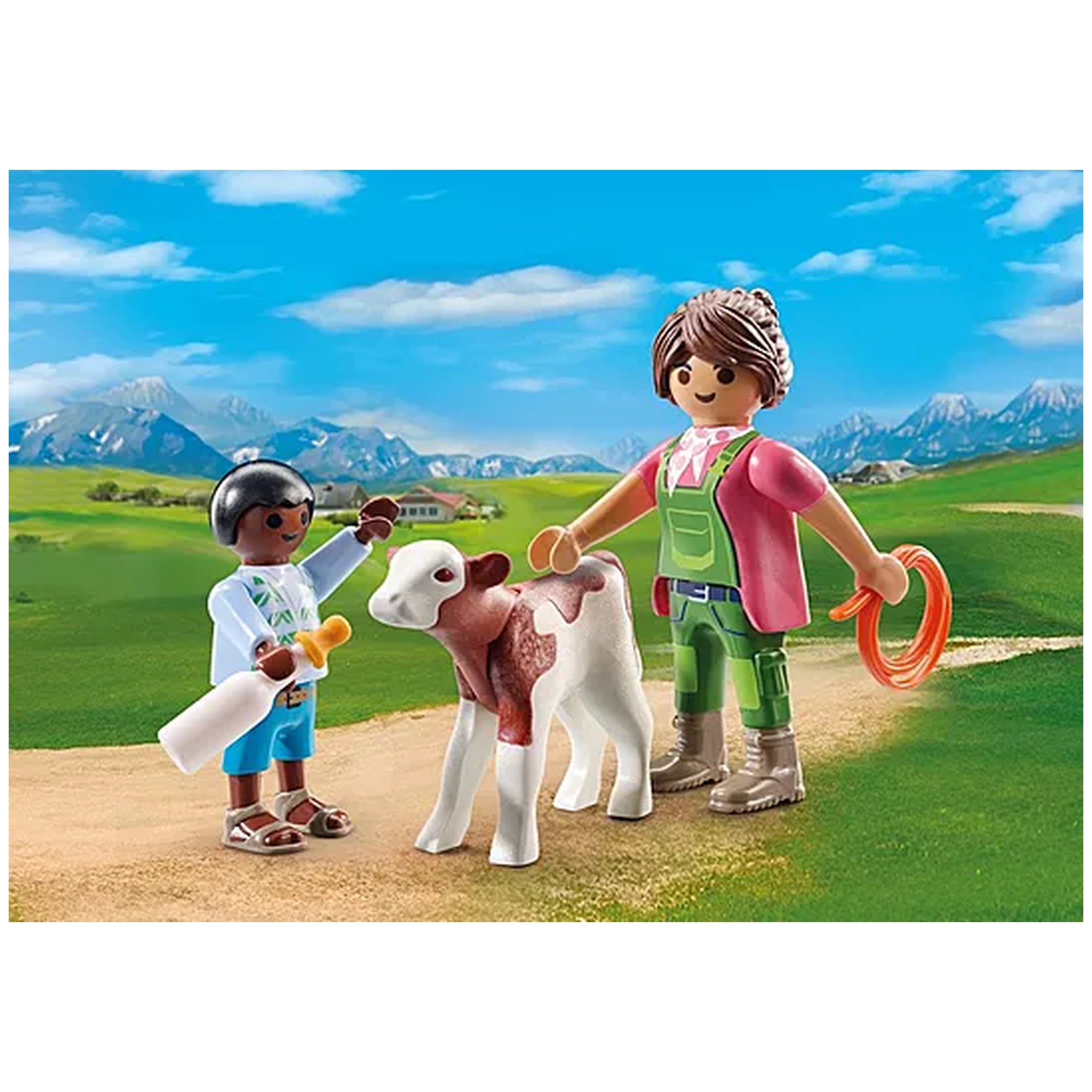 Playmobil - DuoPack-Boer-met-Kalf - Speelgoed-Speelsets
