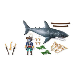 Playmobil - Reusachtige-haai-met-piraat - Speelsets