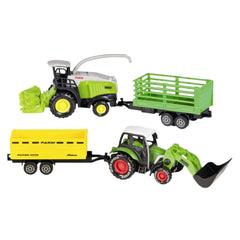 RS Toys - AgriPower Set 2 Tractors and 2 Agricultural Trailers - Play Vehicles
