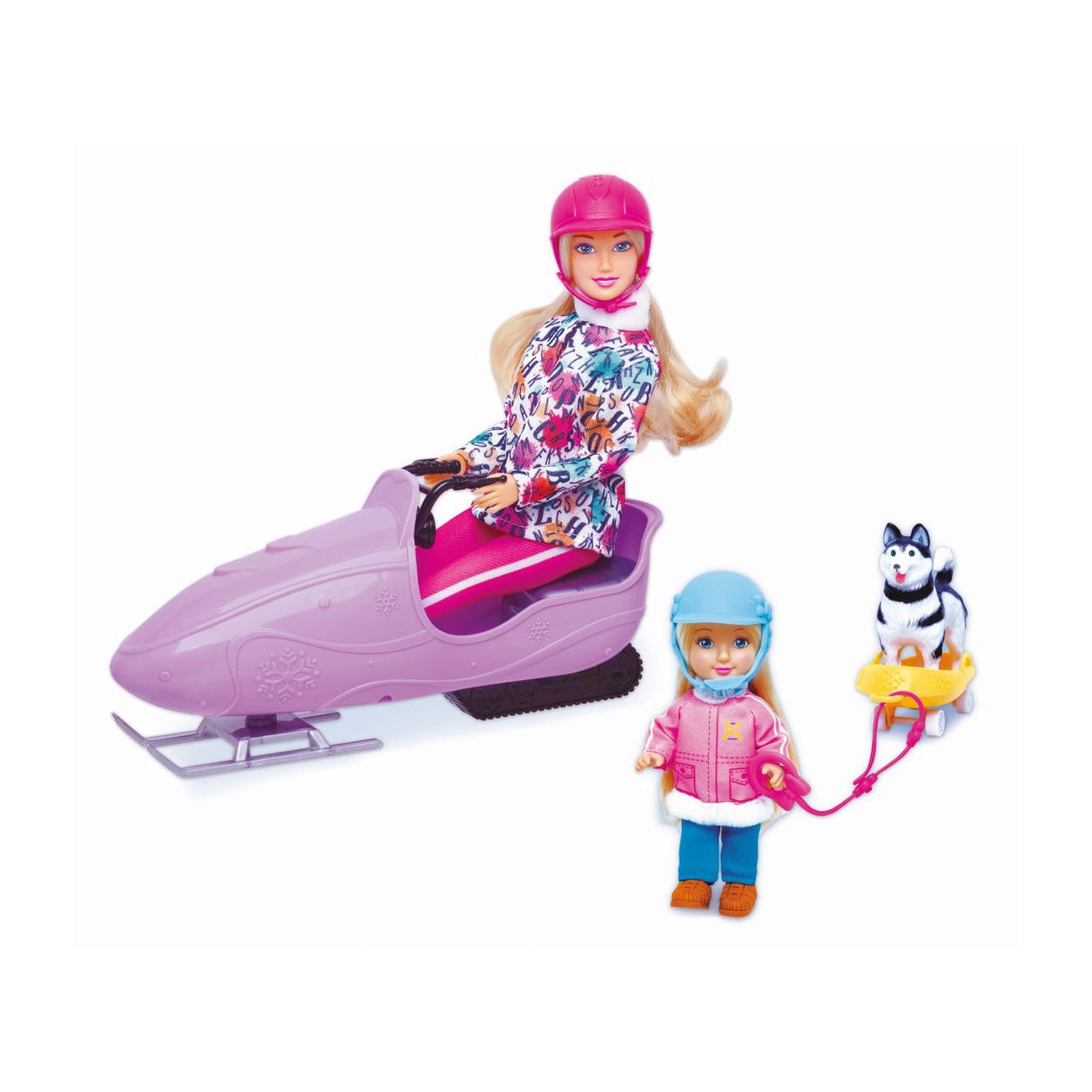 RS Toys - Ely Sofy Winter Vacation Snowmobile Set - Dolls Playsets Toy Figures