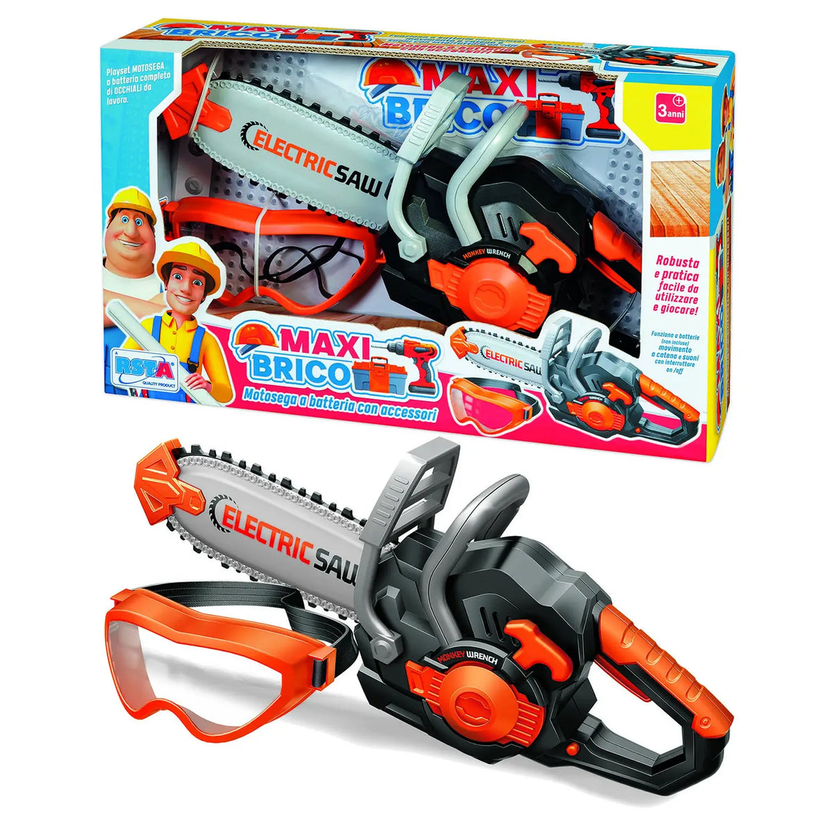 RS Toys - Maxi Brico Kettingzaag Doe-beroepen & Rollenspel