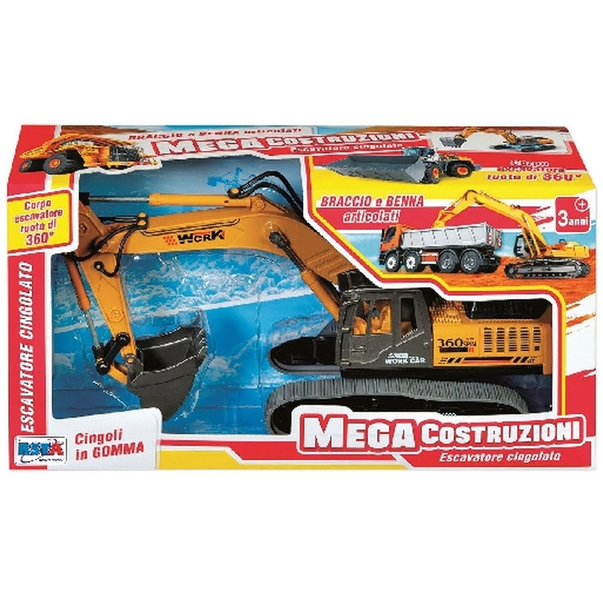 RS Toys - Mega Costruzioni Escavatore Cingolato - Play Vehicles