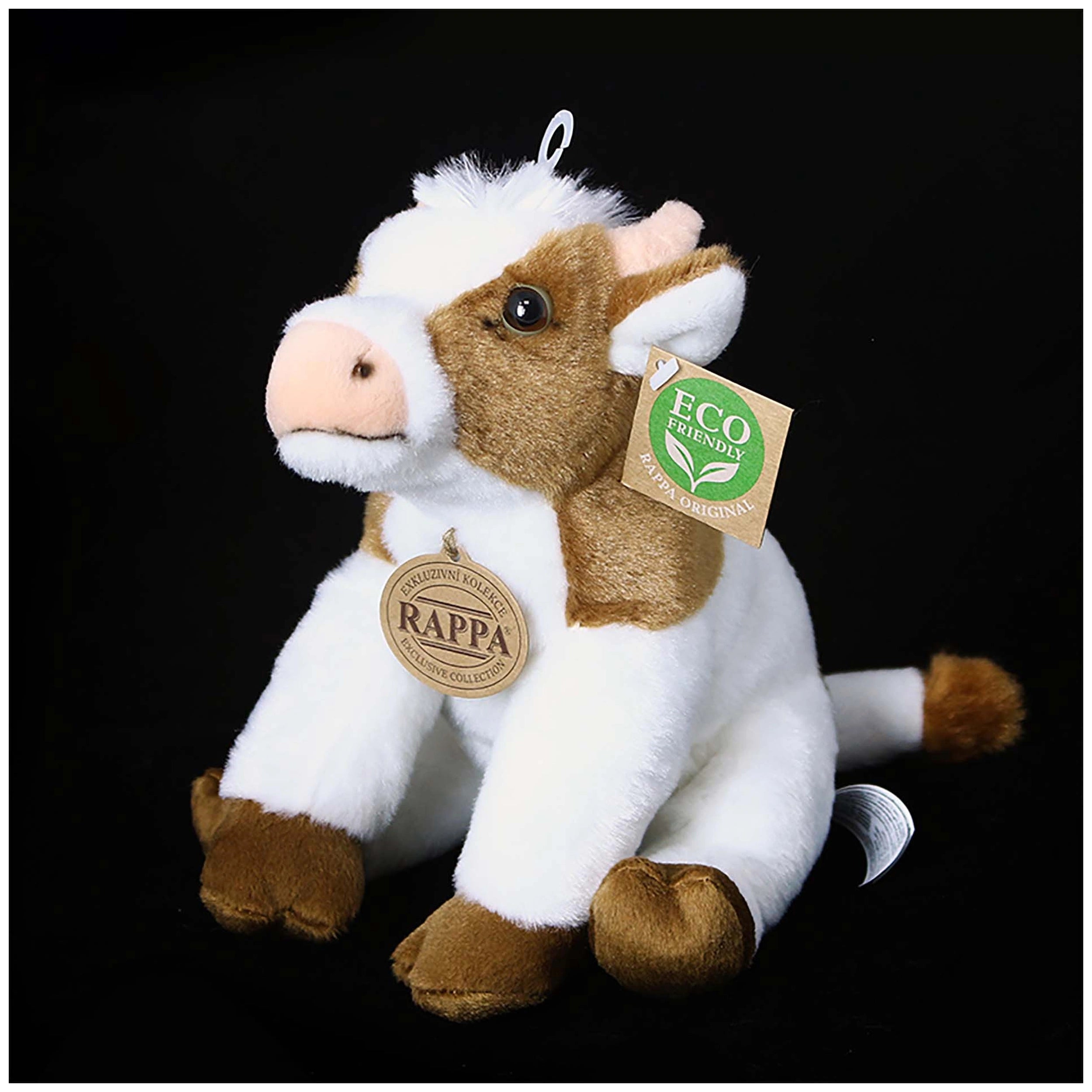 Rappa - Pluche-Koe-18cm-Eco-vriendelijke-Pluche-Dieren