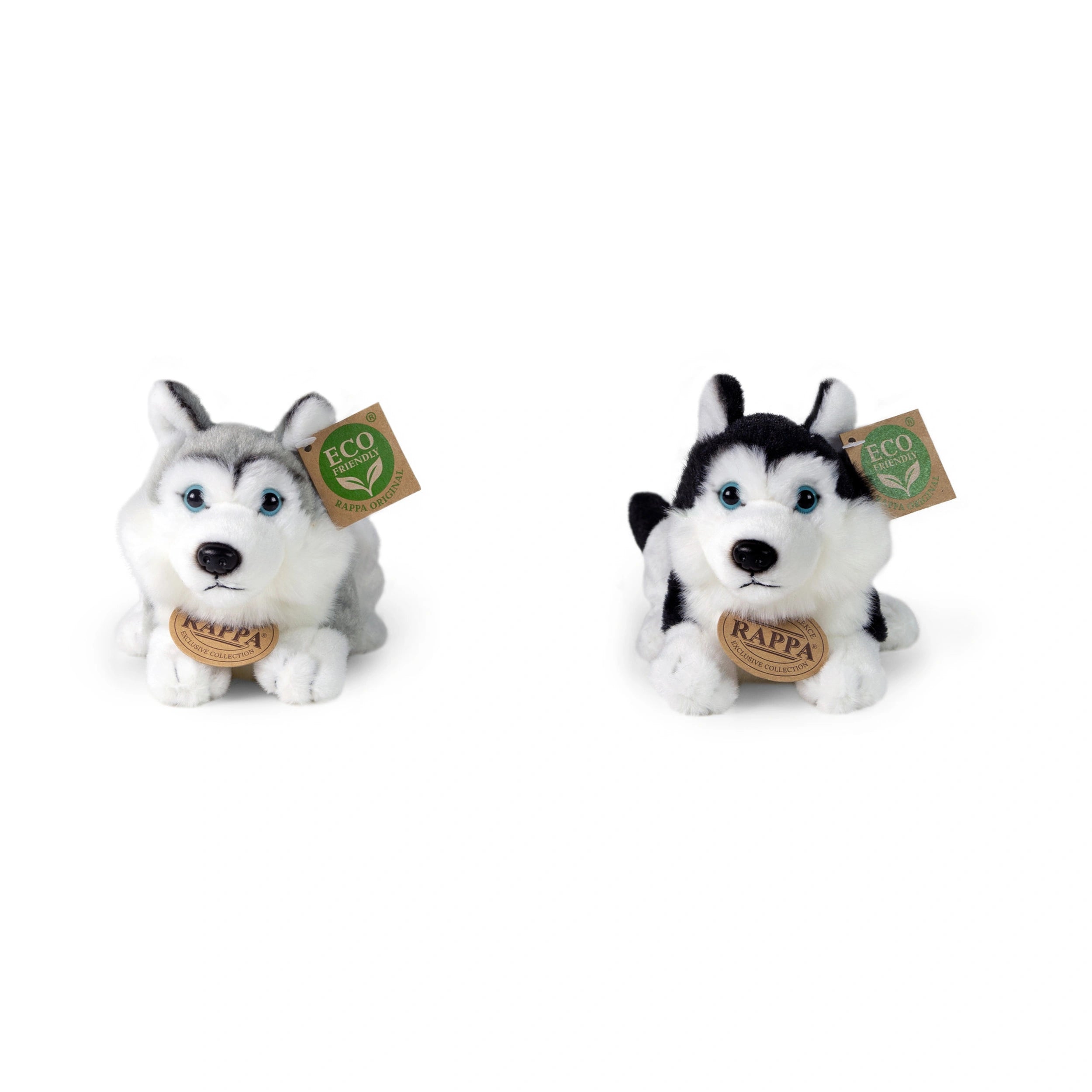 Rappa - Pluche Husky honden assorti 17cm ECO-VRIENDELIJK - Knuffeldieren