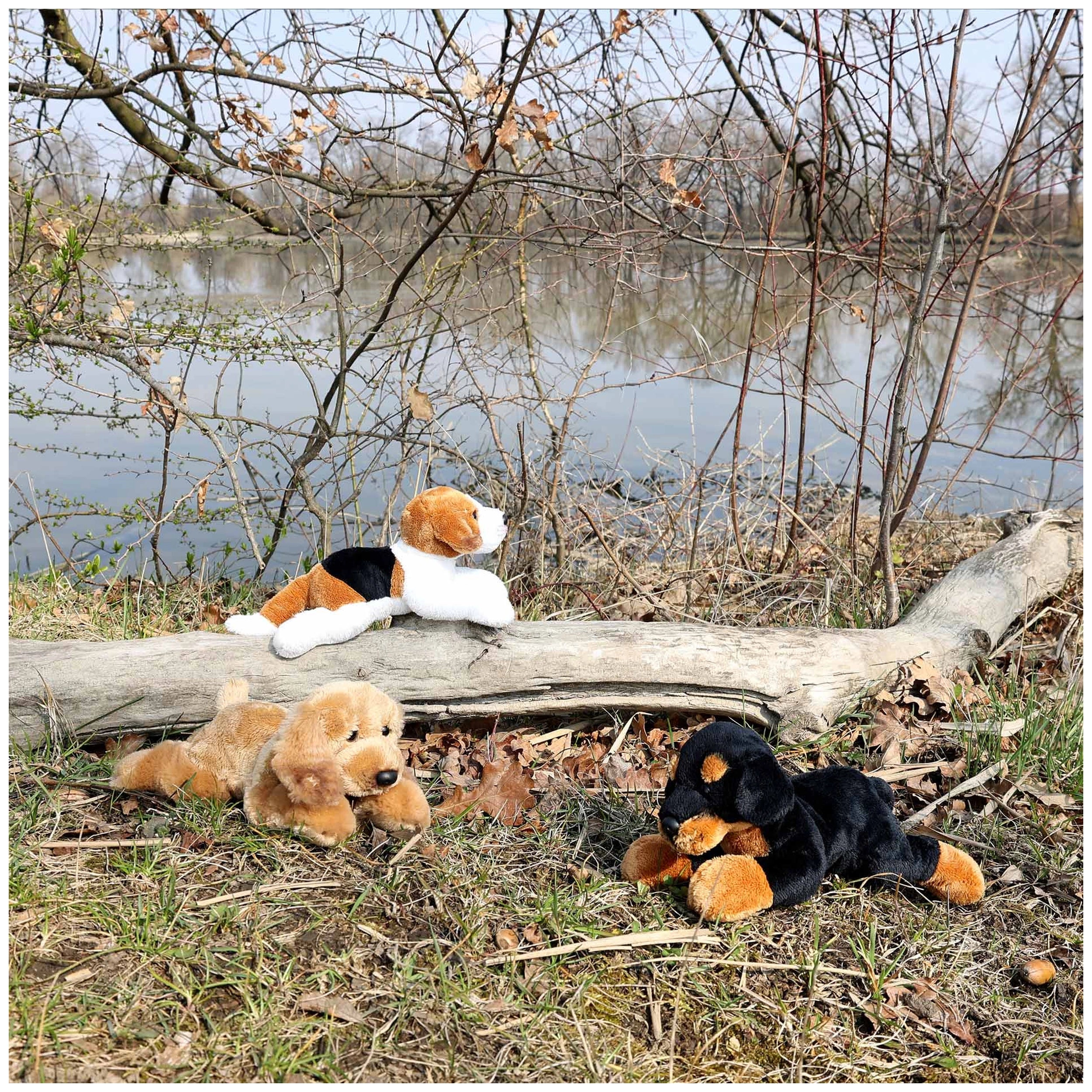 Rappa - Pluche honden assorti 18cm ECO-VRIENDELIJK - Knuffeldieren