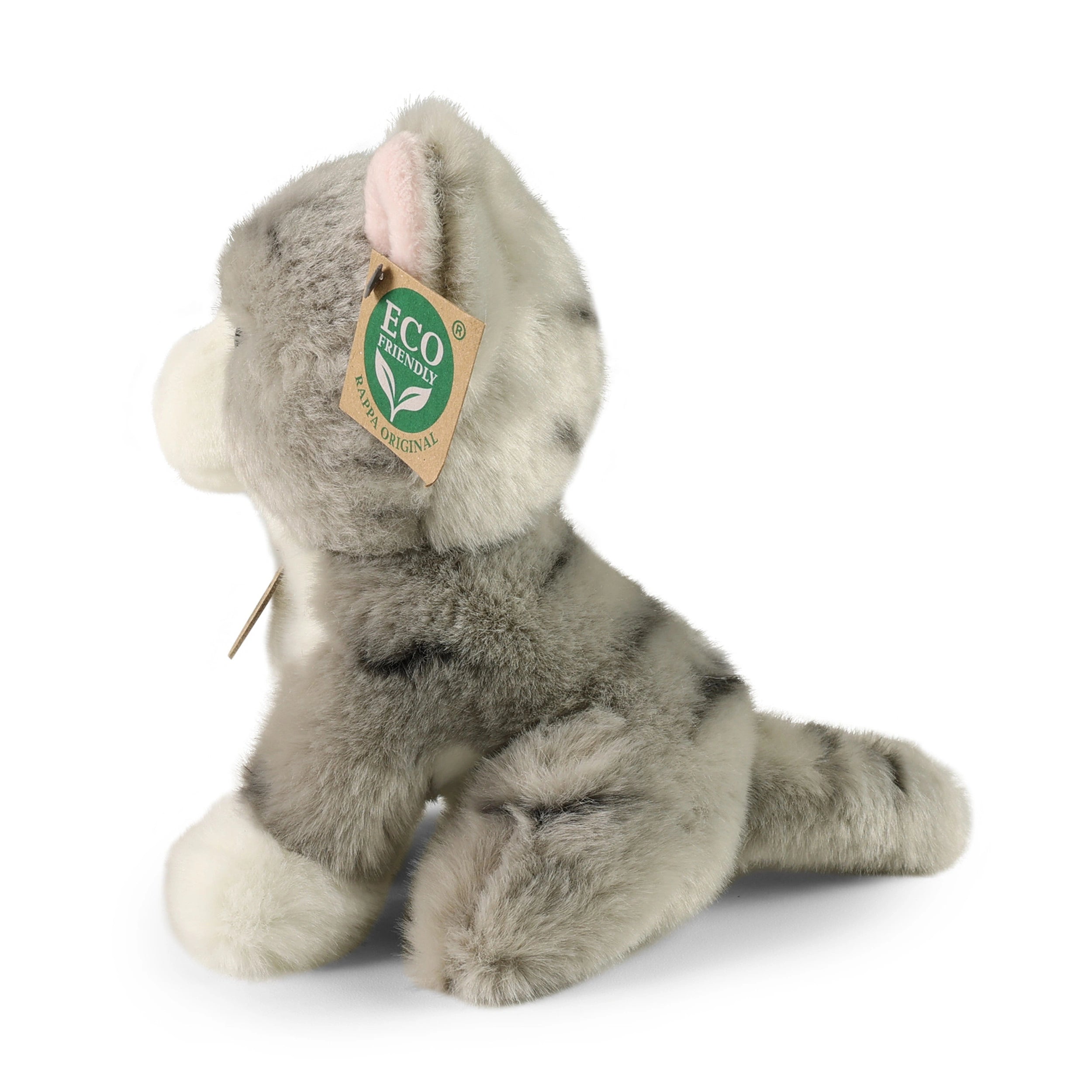 Rappa - Plush grey cat 18 cm ECO-FRIENDLY - Stuffed Animals