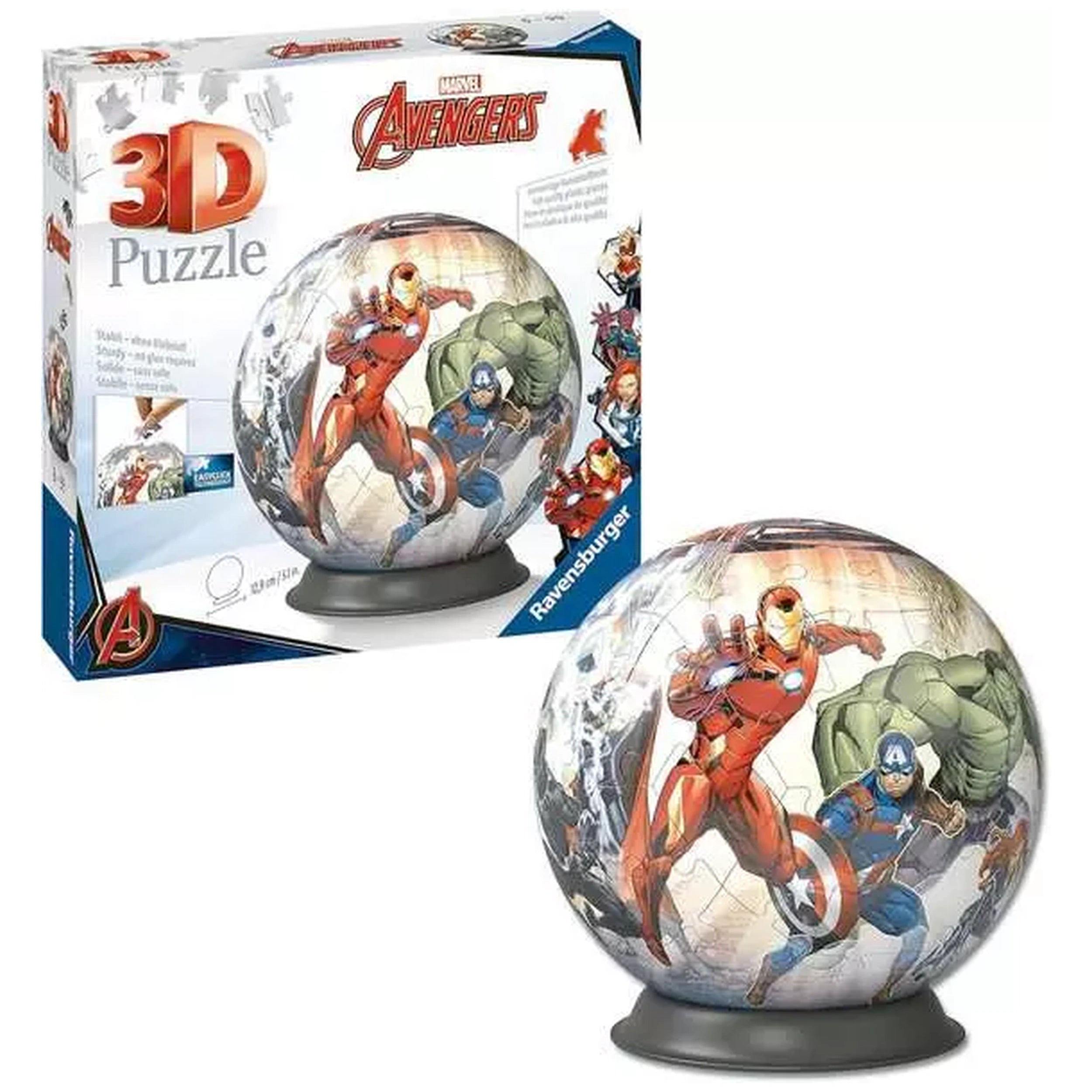 Ravensburger - 3D-Puzzelbal-Marvel-Avengers-Actie-Speelfiguren
