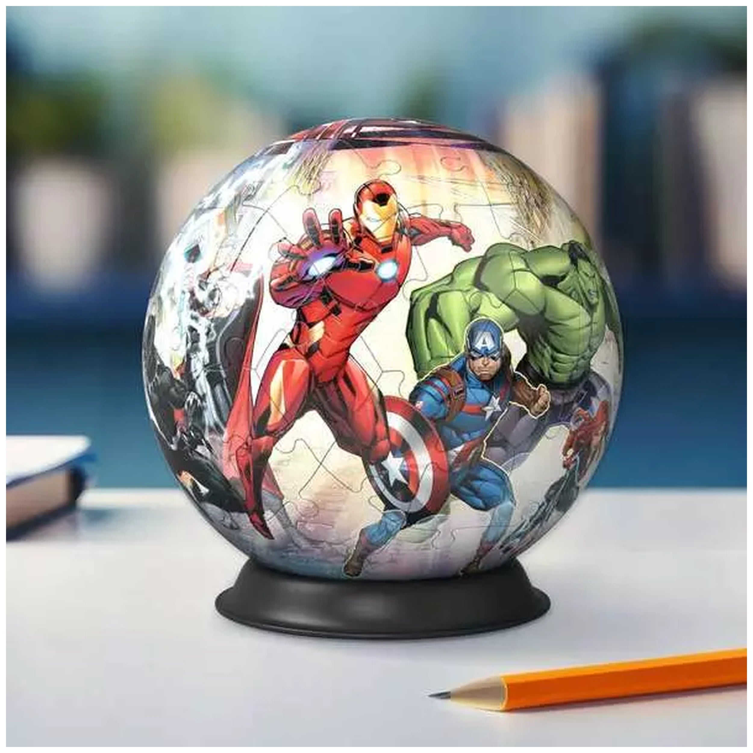 Ravensburger - 3D-Puzzelbal-Marvel-Avengers-Actie-Speelfiguren