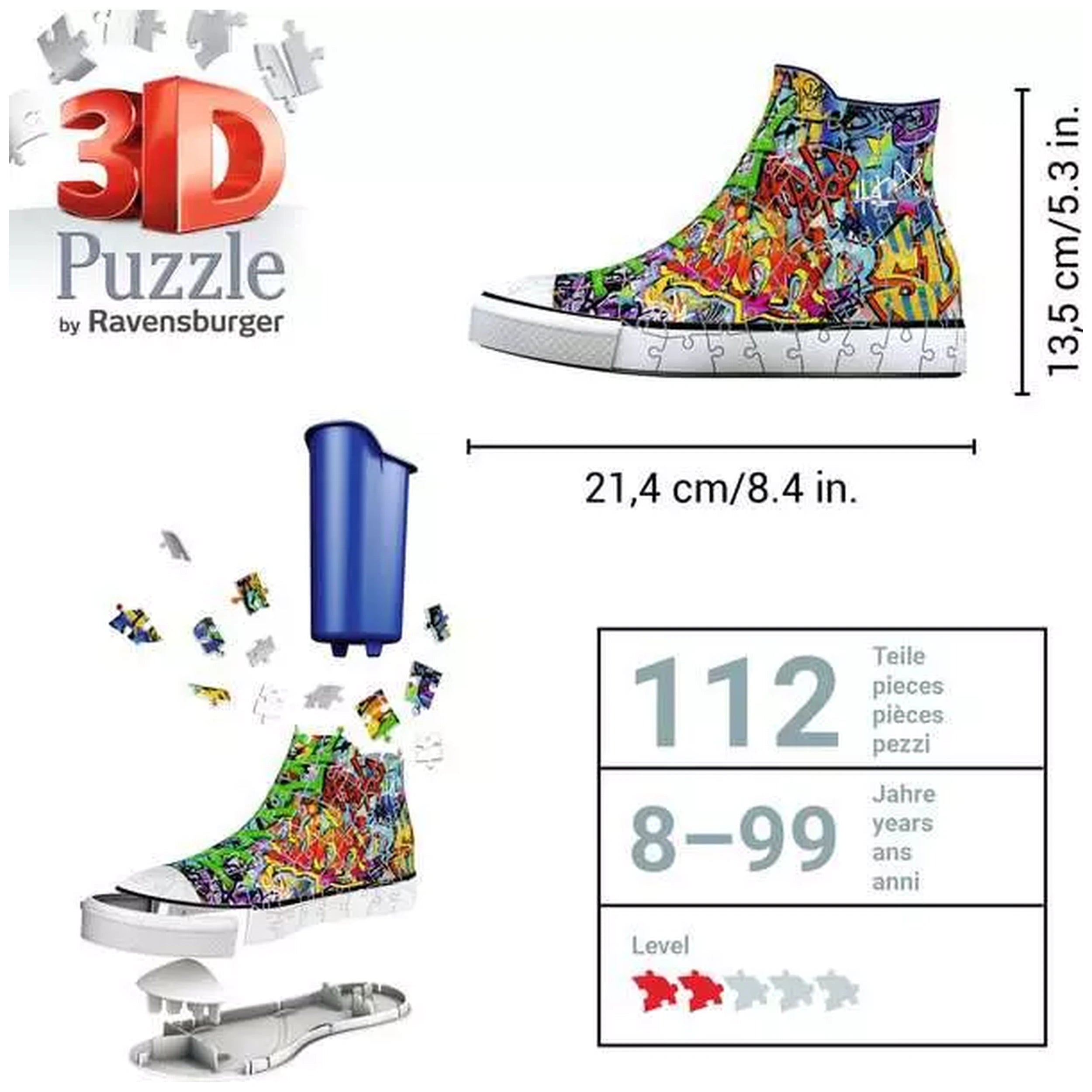 Ravensburger - 3D-Puzzle-Sneaker-Skyline-Action-Toy-Figures