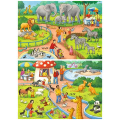 Ravensburger - A Day At The Zoo - 2x24 Pieces - Puzzles