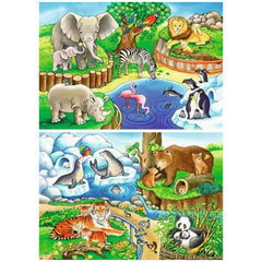 Ravensburger - Dieren In De Dierentuin - 2x12 Stukken - Puzzels