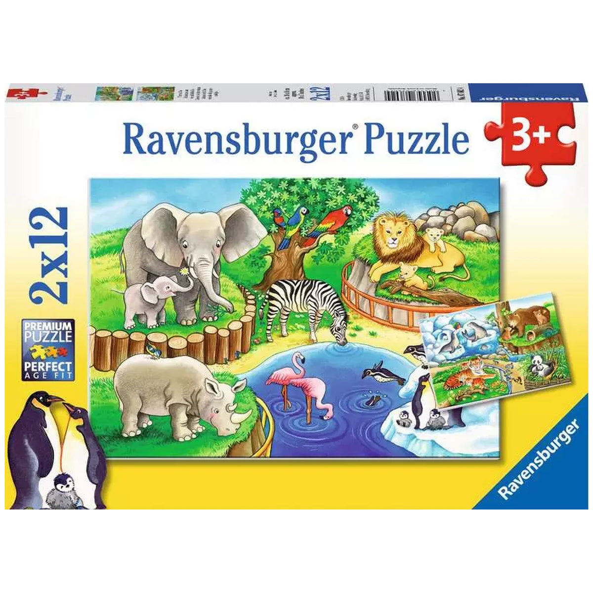 Ravensburger - Dieren In De Dierentuin - 2x12 Stukken - Puzzels