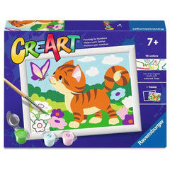 Ravensburger - Knutselspullen - CreArt Curious Kitten Schilderkit - 7 Jaar - Creatieve ontwikkeling