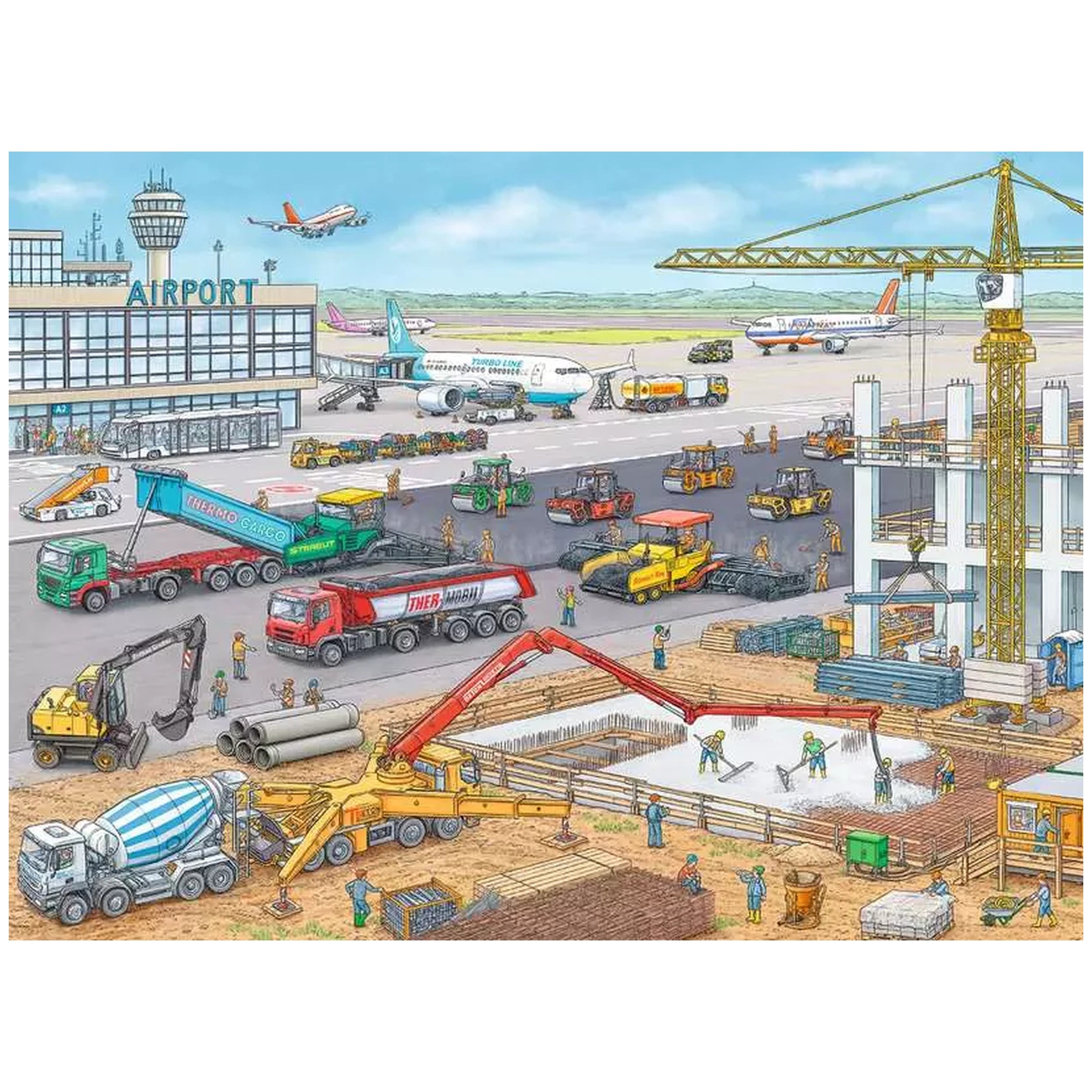 Ravensburger - Bouwplaats Op De Luchthaven - 100 Stukken - Puzzels