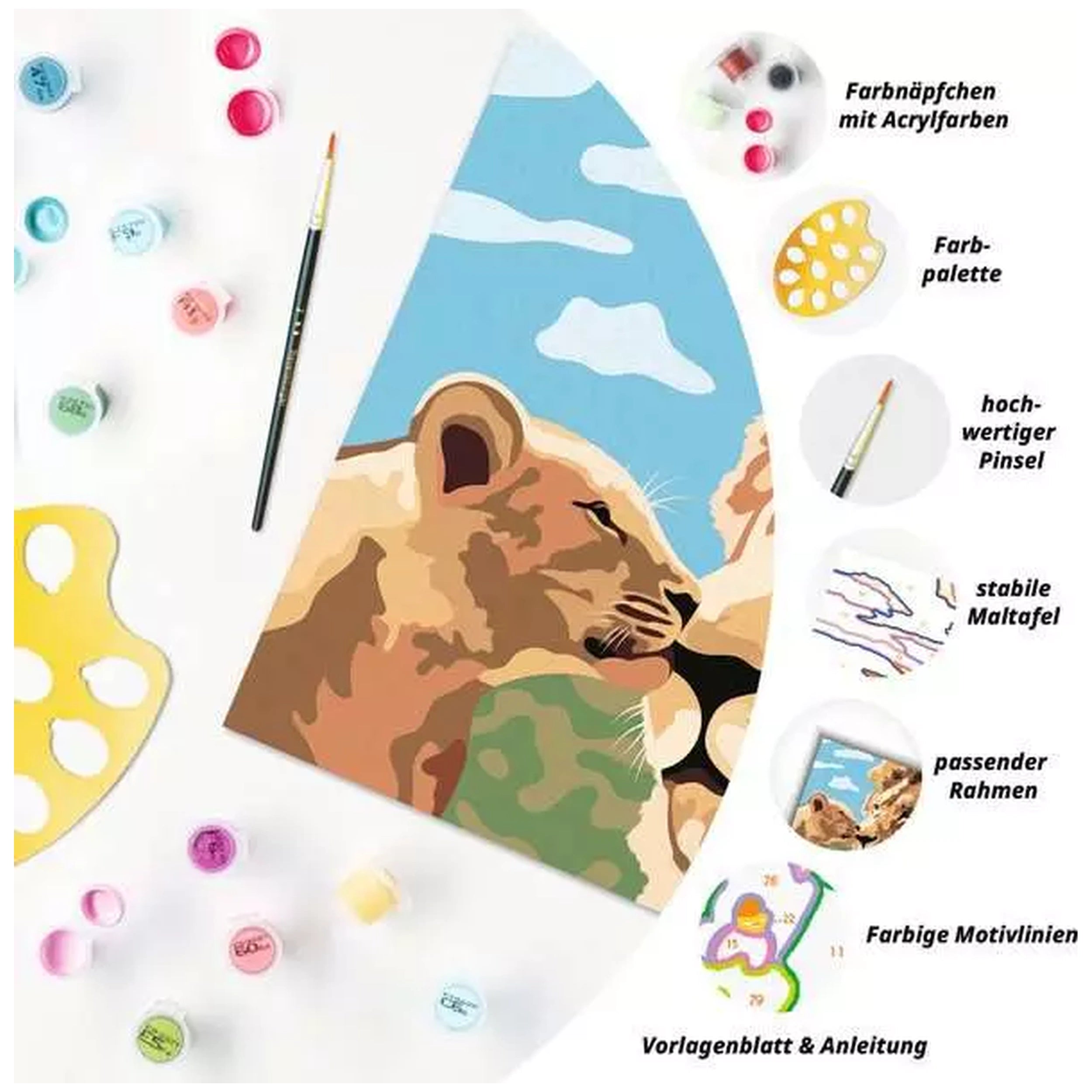 Ravensburger - CreArt Dieren Leeuw met Baby - Kunst & Ambachten
