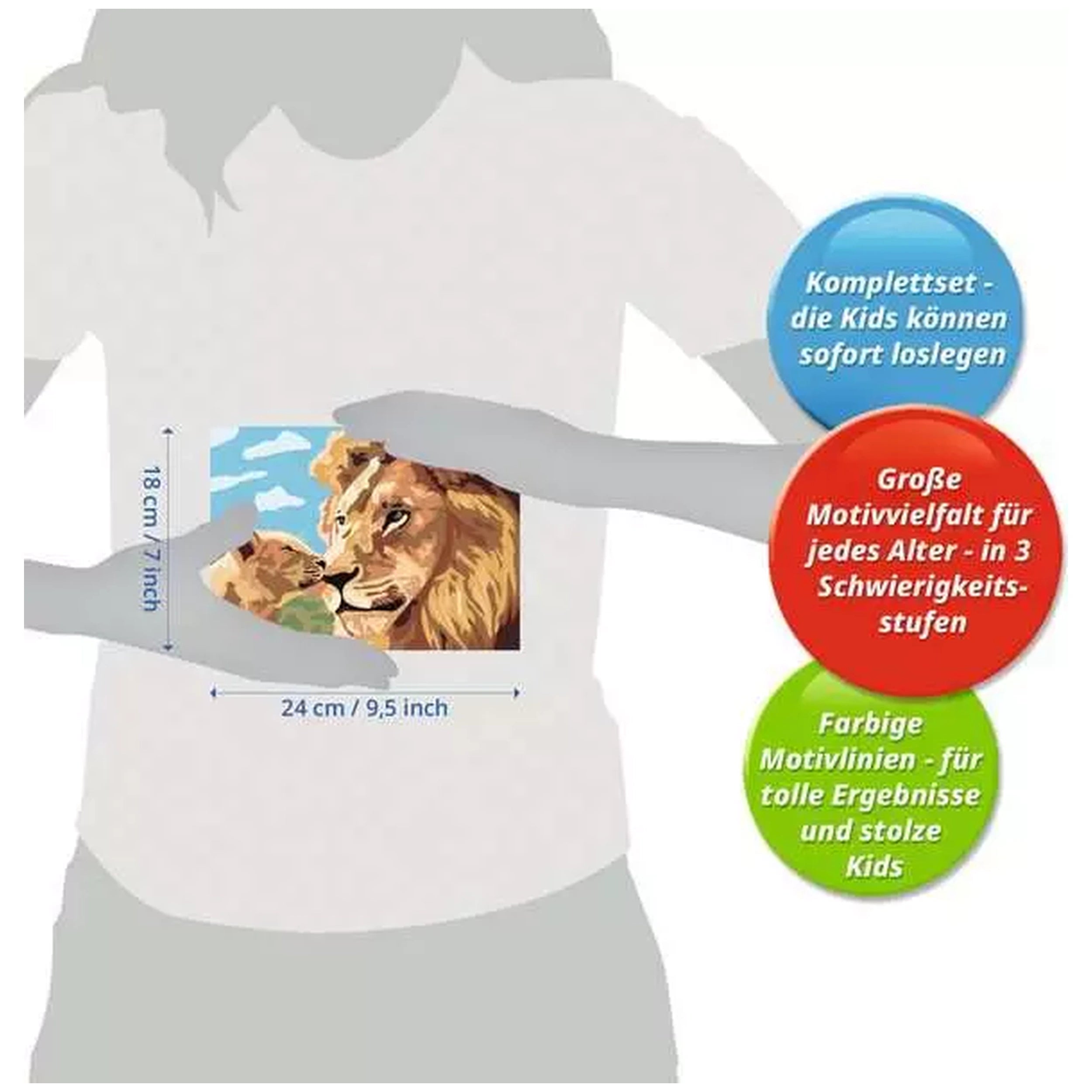 Ravensburger - CreArt Dieren Leeuw met Baby - Kunst & Ambachten