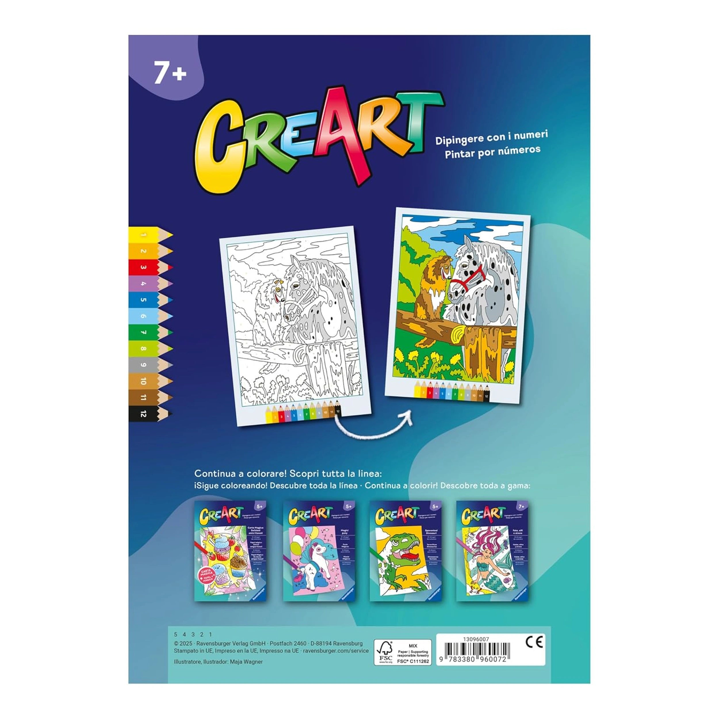 Ravensburger - CreArt-Creatief-Kleurboek-Paarden-Kunst-en-Handwerk