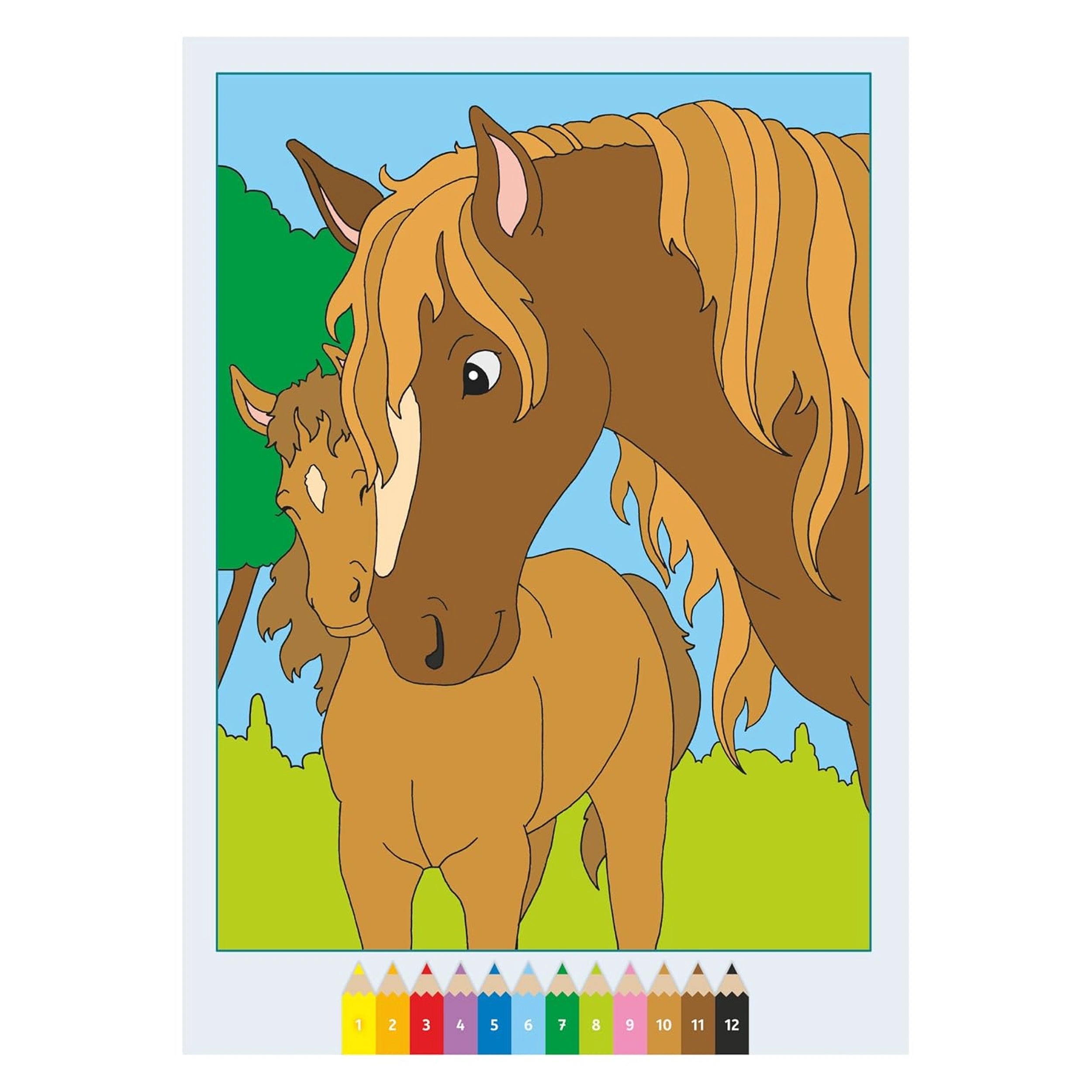 Ravensburger - CreArt-Creatief-Kleurboek-Zoete-Paarden-Kunst-En-Handwerk