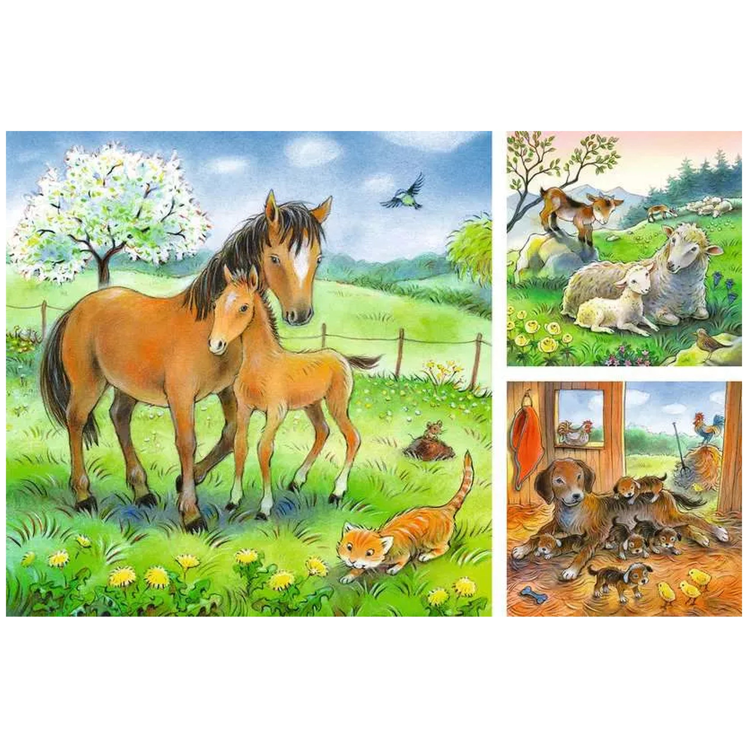 Ravensburger - Knuffeltijd - 3x49 Stukken - Puzzels