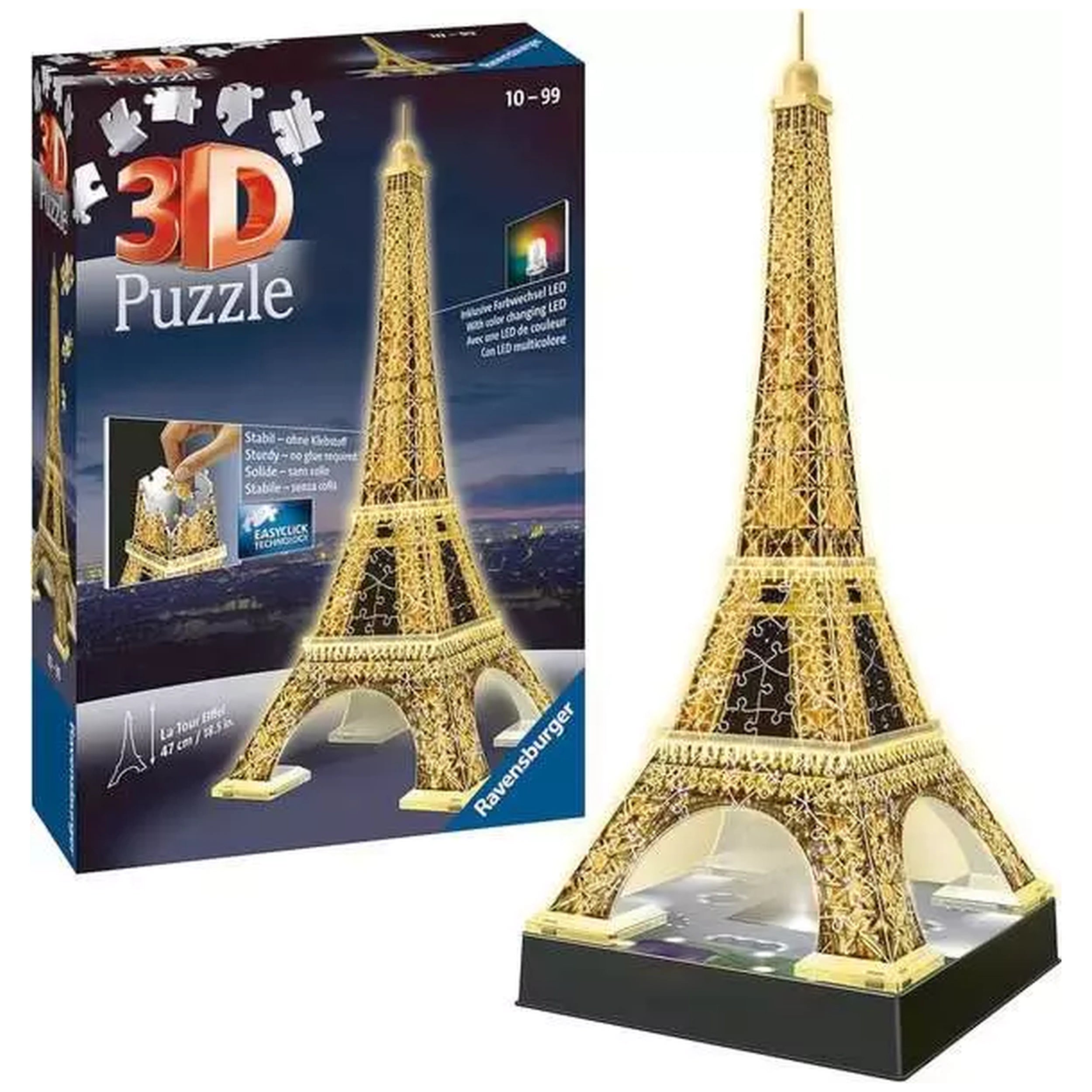Ravensburger - Eiffeltoren 's Nachts - 216 Stukken - 3D Puzzels