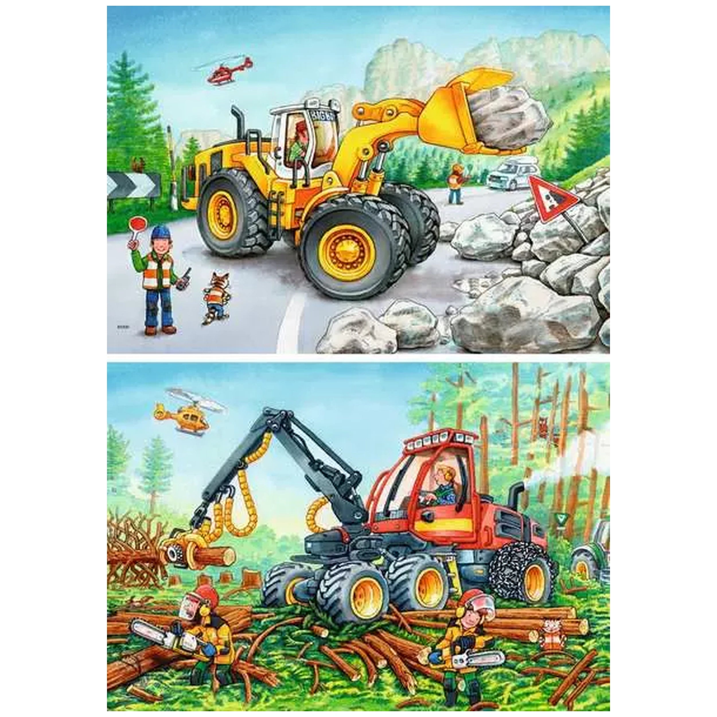Ravensburger - Graafmachine en Bostractor - 2x24 Stukken - Puzzels
