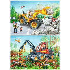 Ravensburger - Graafmachine en Bostractor - 2x24 Stukken - Puzzels