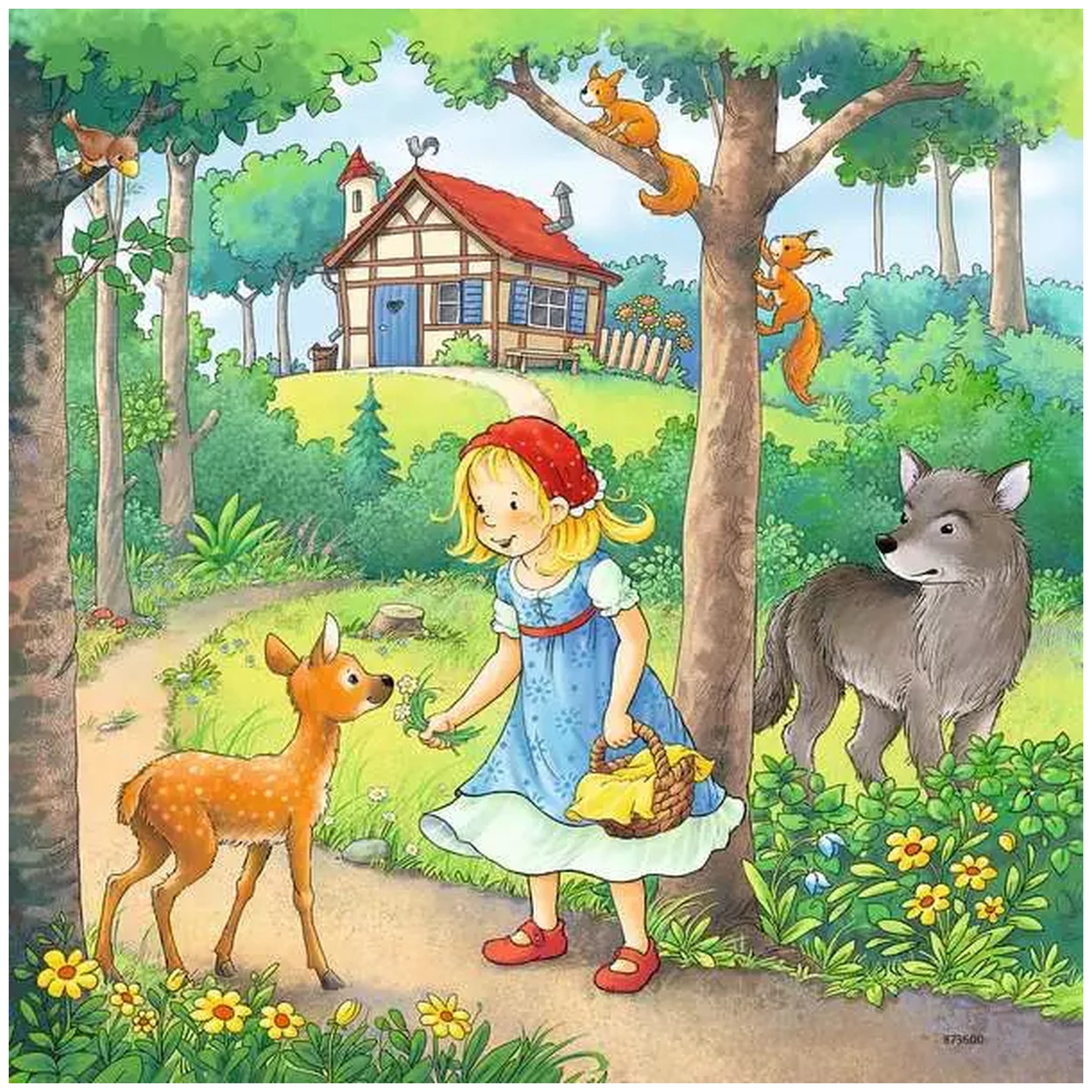 Ravensburger - Sprookjes - Rapunzel Roodkapje & De Kikkerprins - 3x49 Stukken - Puzzels