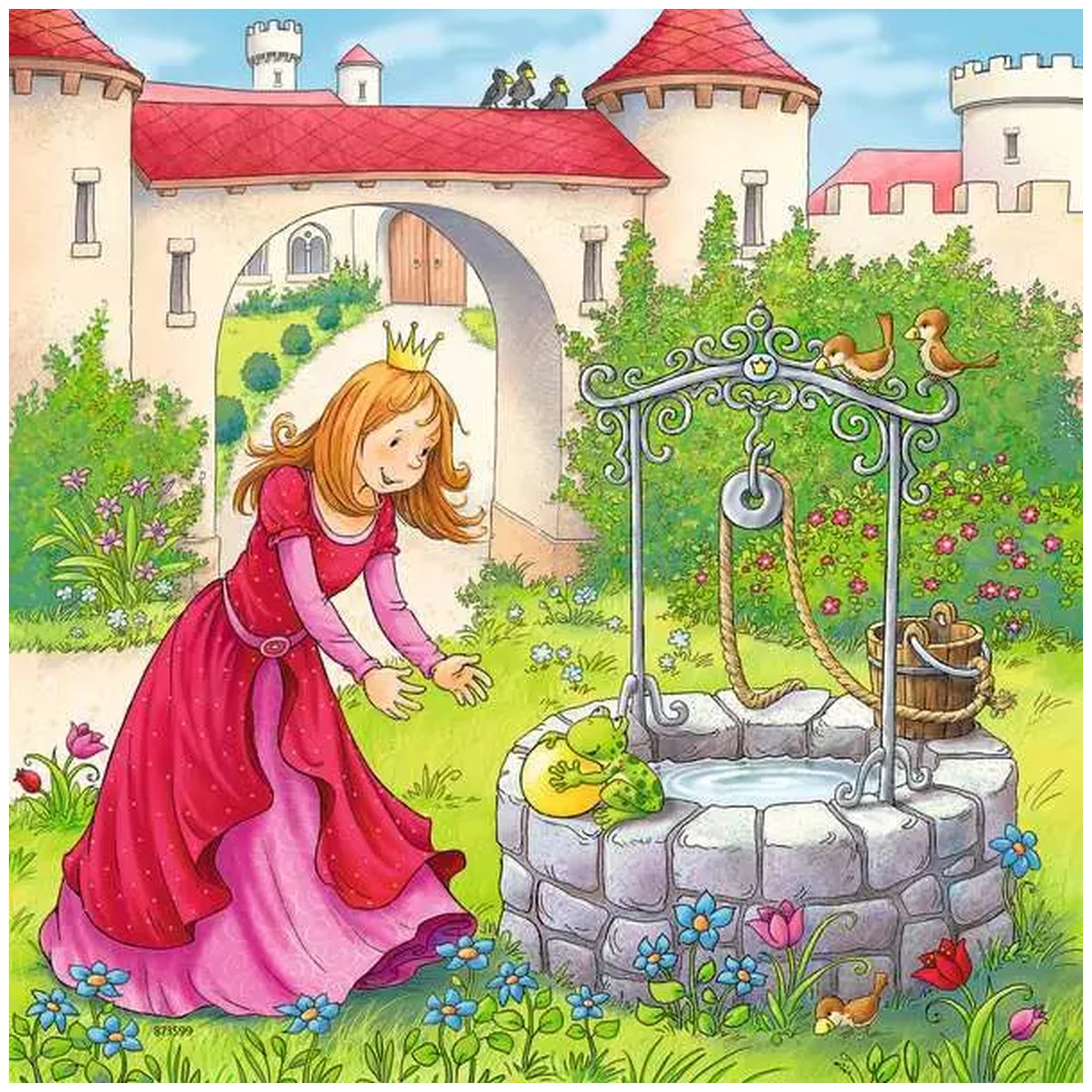 Ravensburger - Sprookjes - Rapunzel Roodkapje & De Kikkerprins - 3x49 Stukken - Puzzels