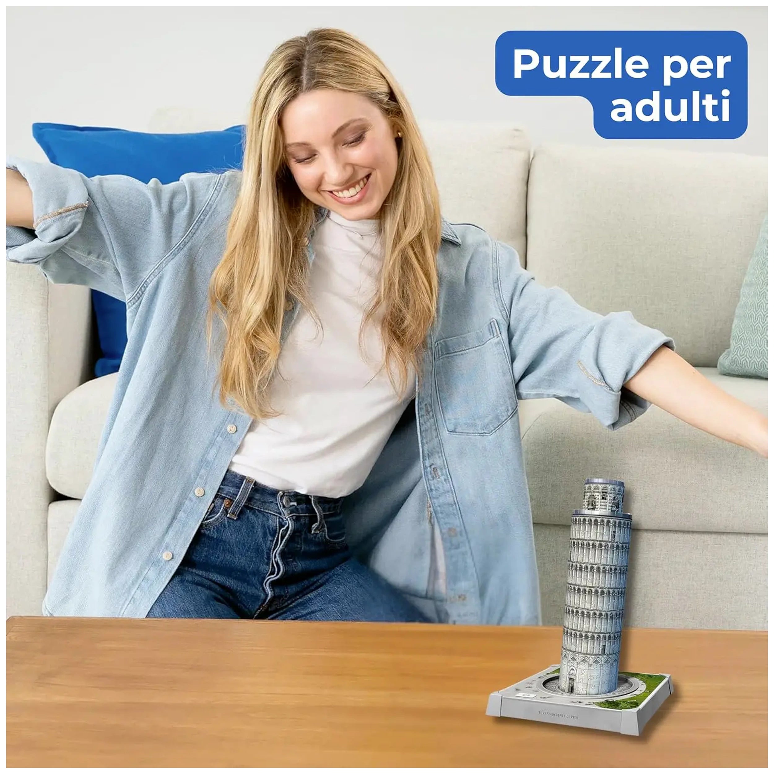 Ravensburger - Iconics 3D Puzzel Scheve Toren van Pisa LED Editie 231 Stuks - Puzzels