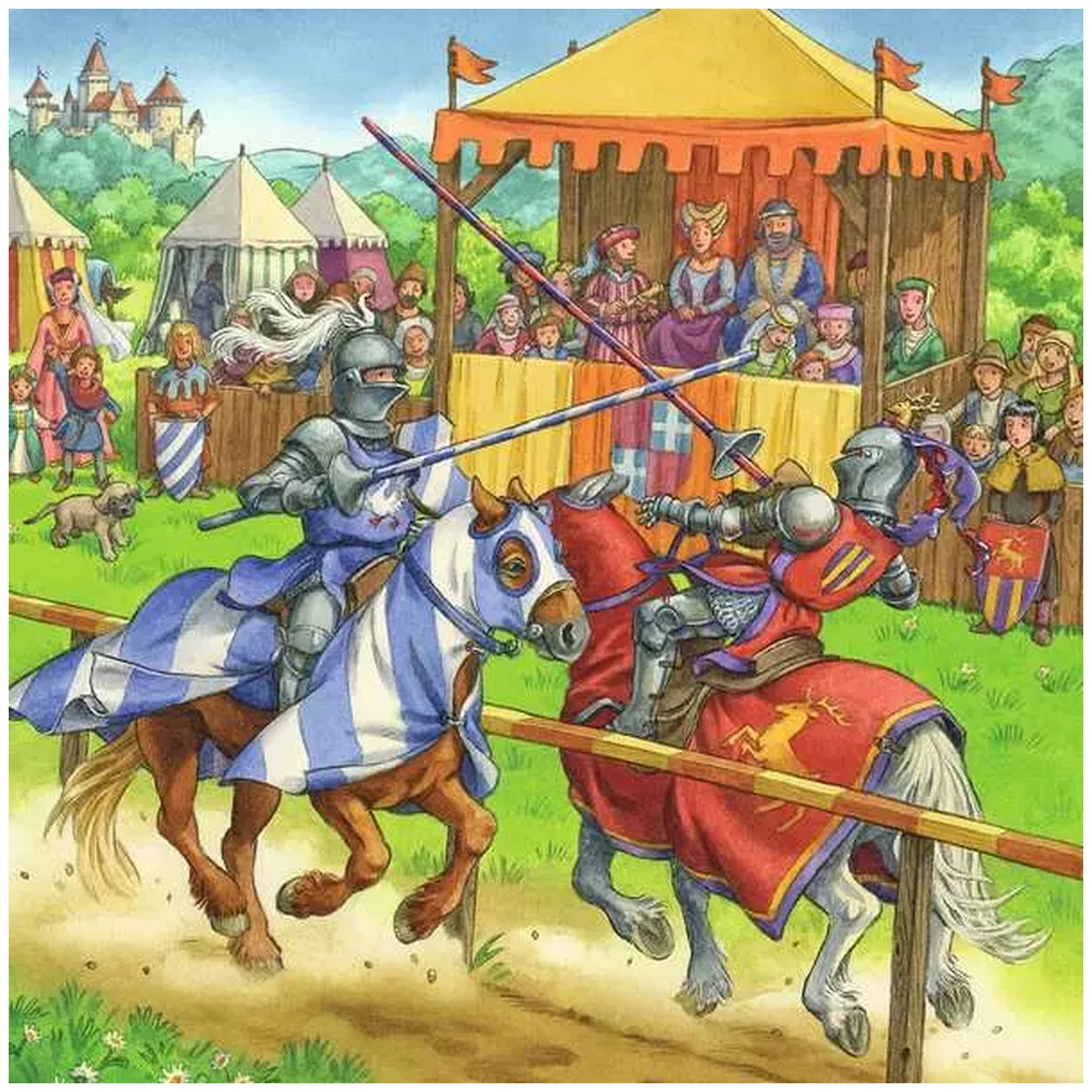Ravensburger - Knights Tournament In The Middle Ages - 3x49 Pieces - Puzzles