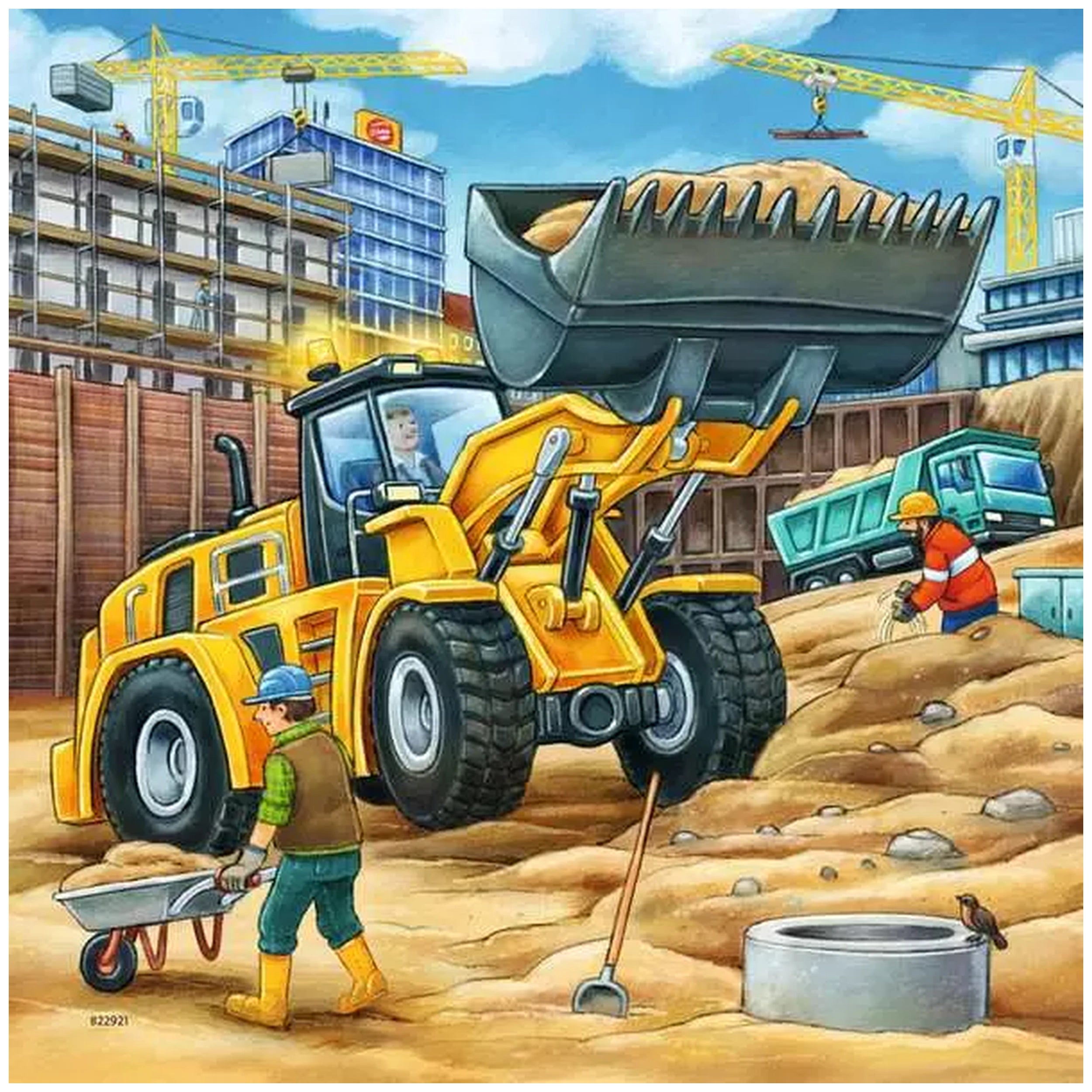 Ravensburger - Large Construction Vehicles - 3x49 Pieces - Puzzles