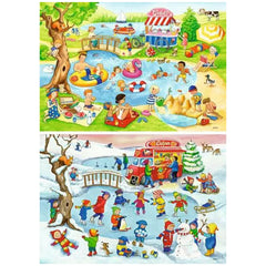 Ravensburger - Leisure Time At The Lake - 2x24 Pieces - Puzzles