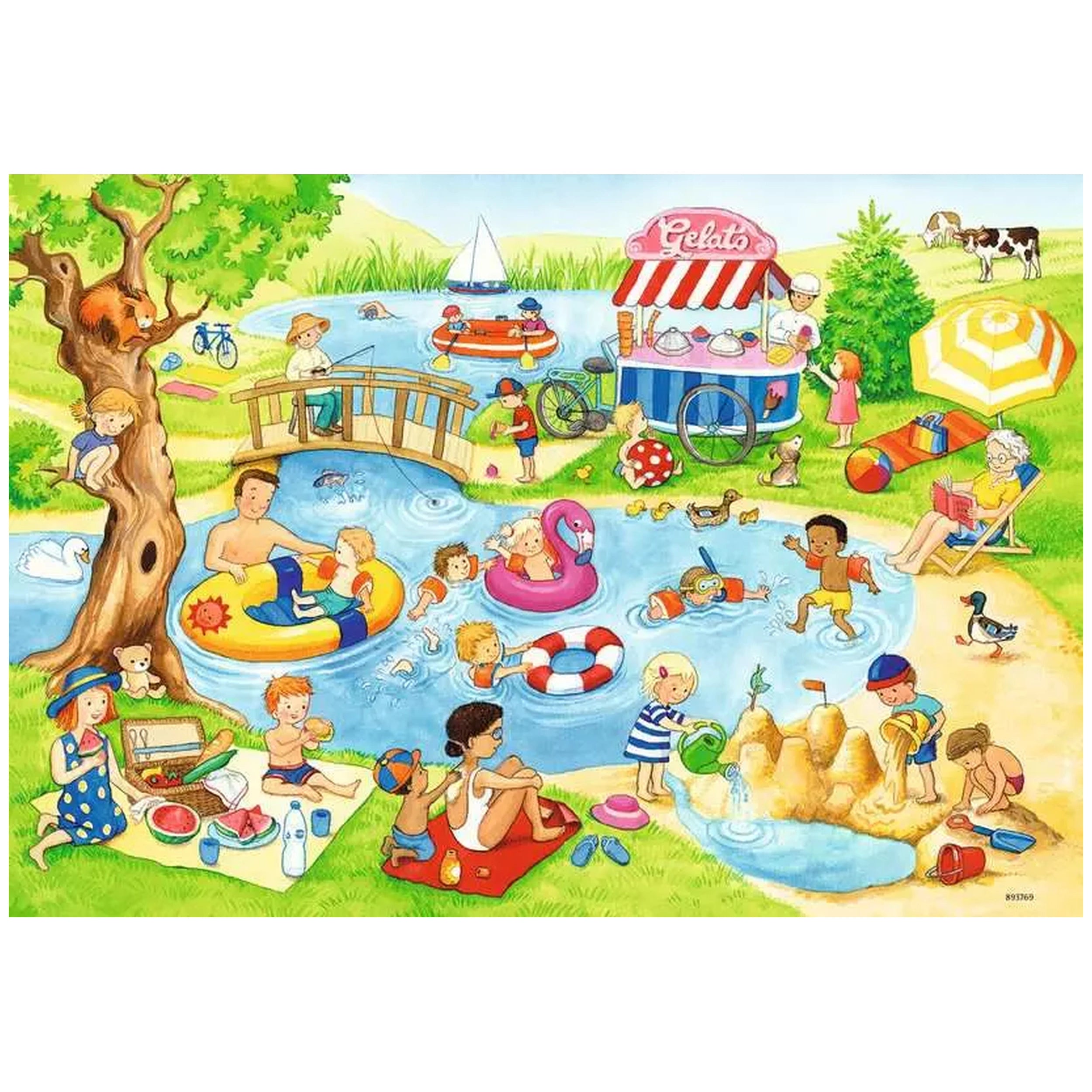 Ravensburger - Leisure Time At The Lake - 2x24 Pieces - Puzzles