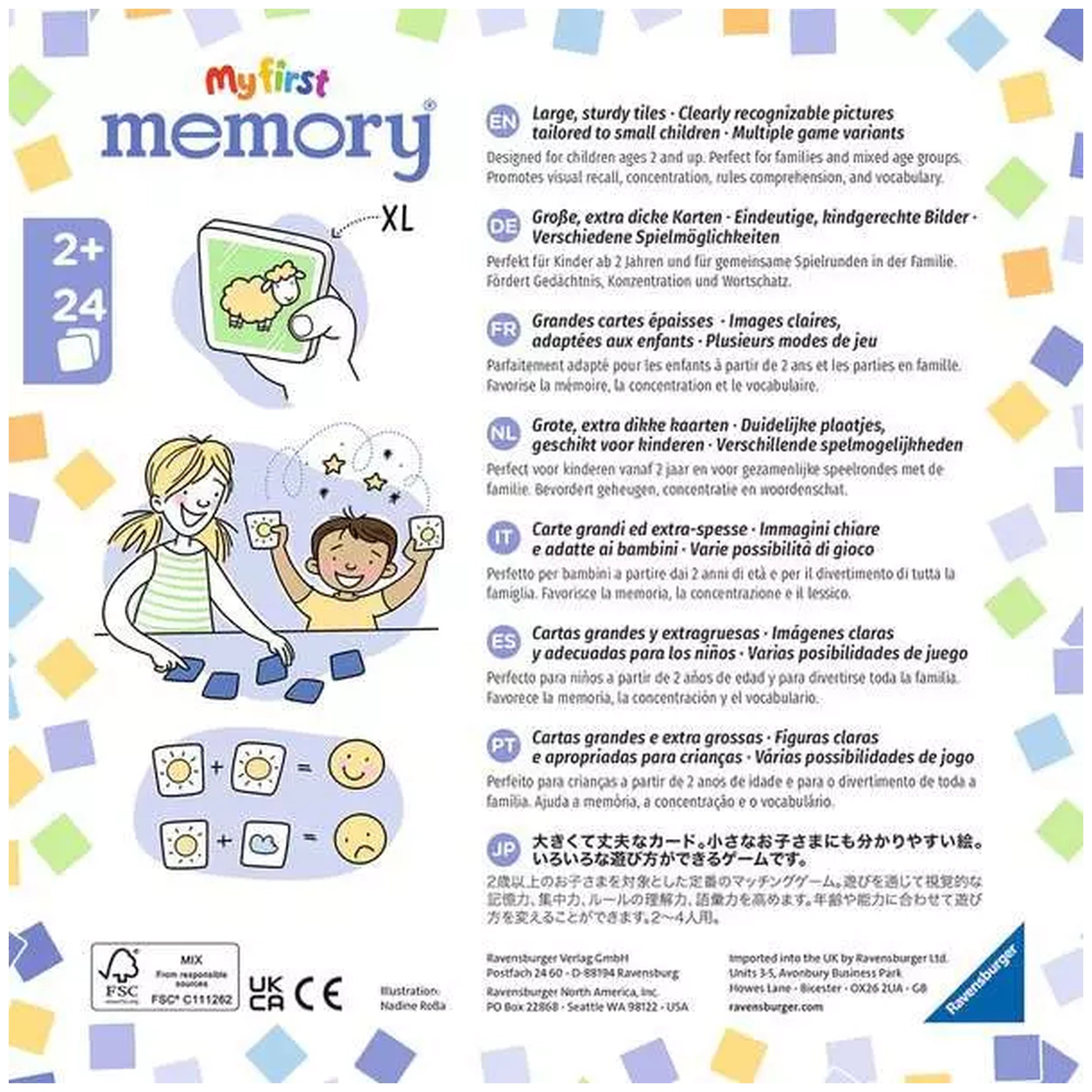 Ravensburger - Mijn Eerste Geheugen Voertuigen - Kaartspel - Meertalige Instructies