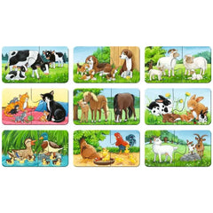 Ravensburger - Mijn Eerste Puzzels - Dierfamilies Op De Boerderij - 2X9 Stukken - Puzzels