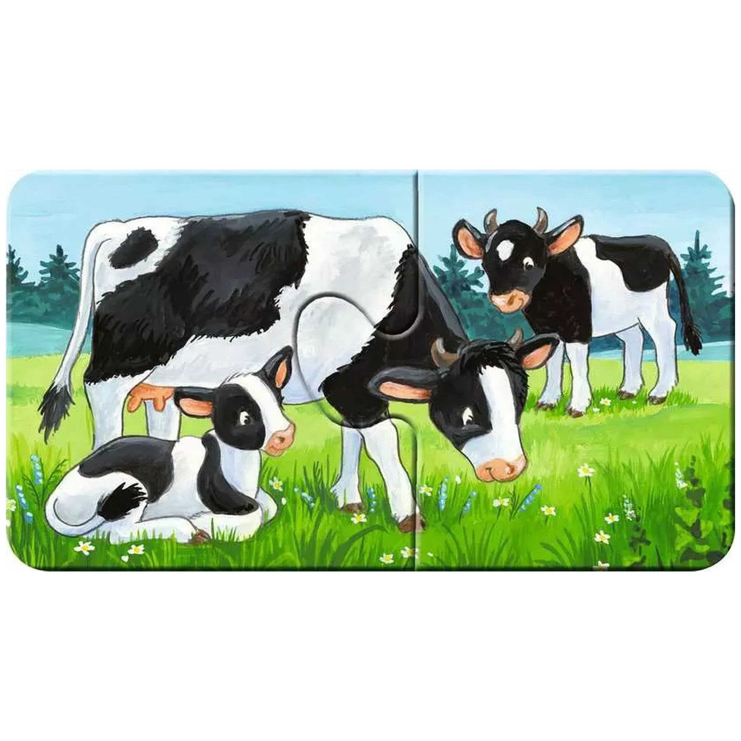 Ravensburger - Mijn Eerste Puzzels - Dierfamilies Op De Boerderij - 2X9 Stukken - Puzzels
