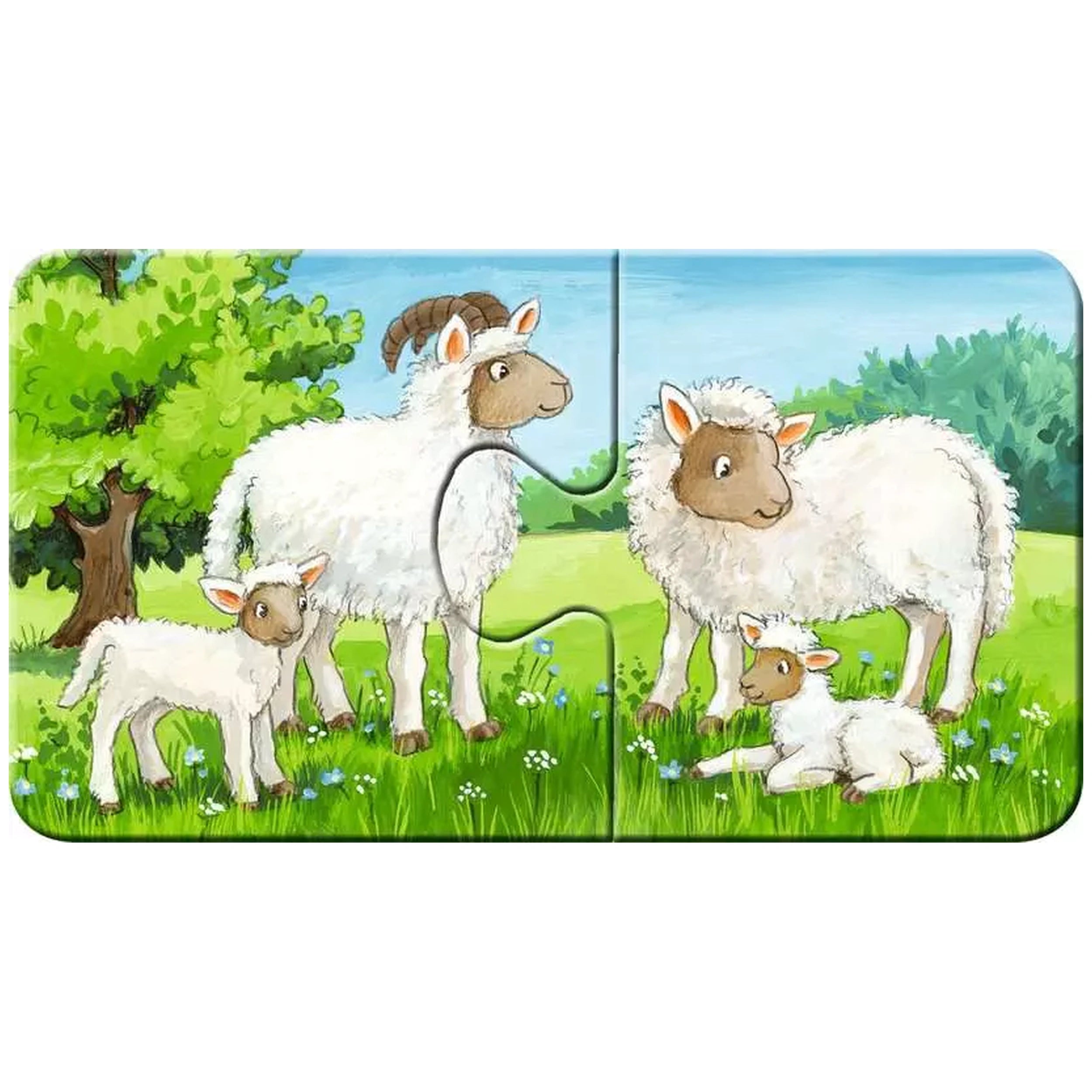 Ravensburger - Mijn Eerste Puzzels - Dierfamilies Op De Boerderij - 2X9 Stukken - Puzzels