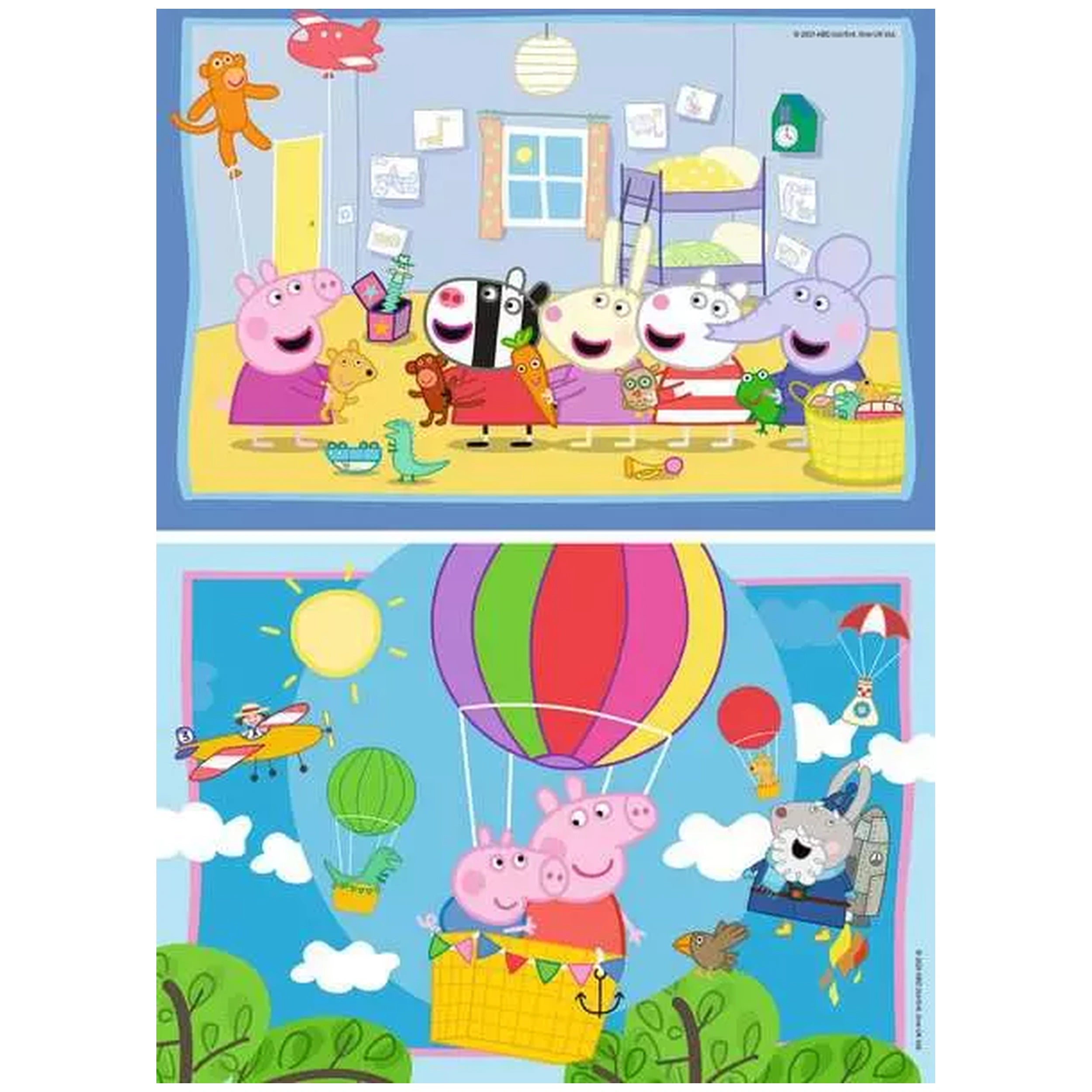 Ravensburger - Peppa Pig - Peppa's Avonturen - 2x12 Stukken - Puzzels
